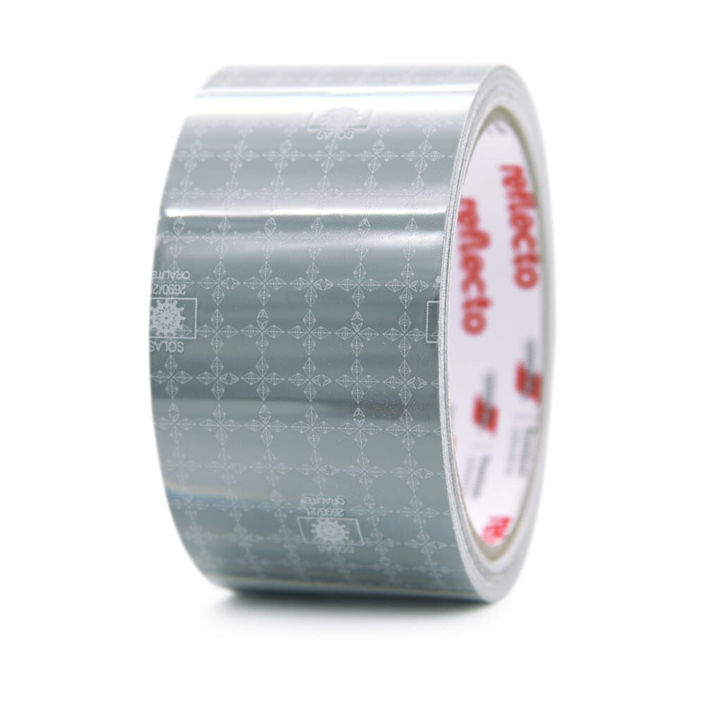 Rolle 5m ORALITE FD 1403, graues Reflexmuster, Schrägansicht