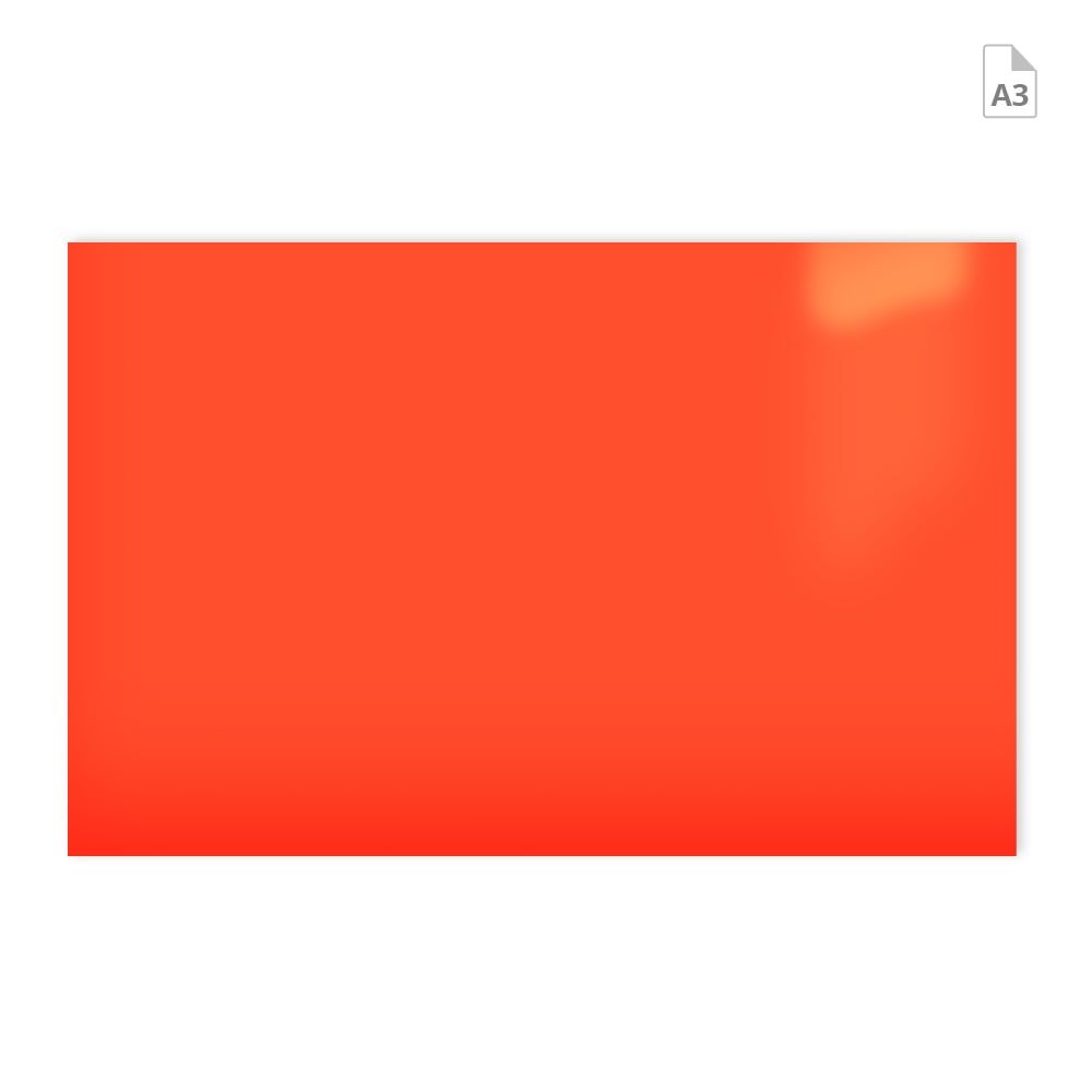 A3-Bogen ORACAL 7510 Fluorfolie, Vorderseite in Orangerot