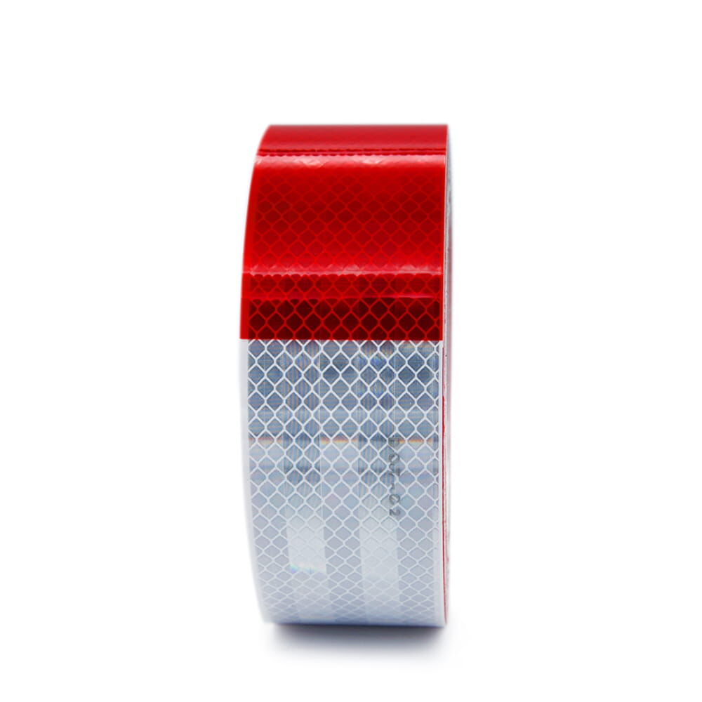 Rolle 3M 983-326 rot/weiß, reflektierendes Band halb rot, halb weiß