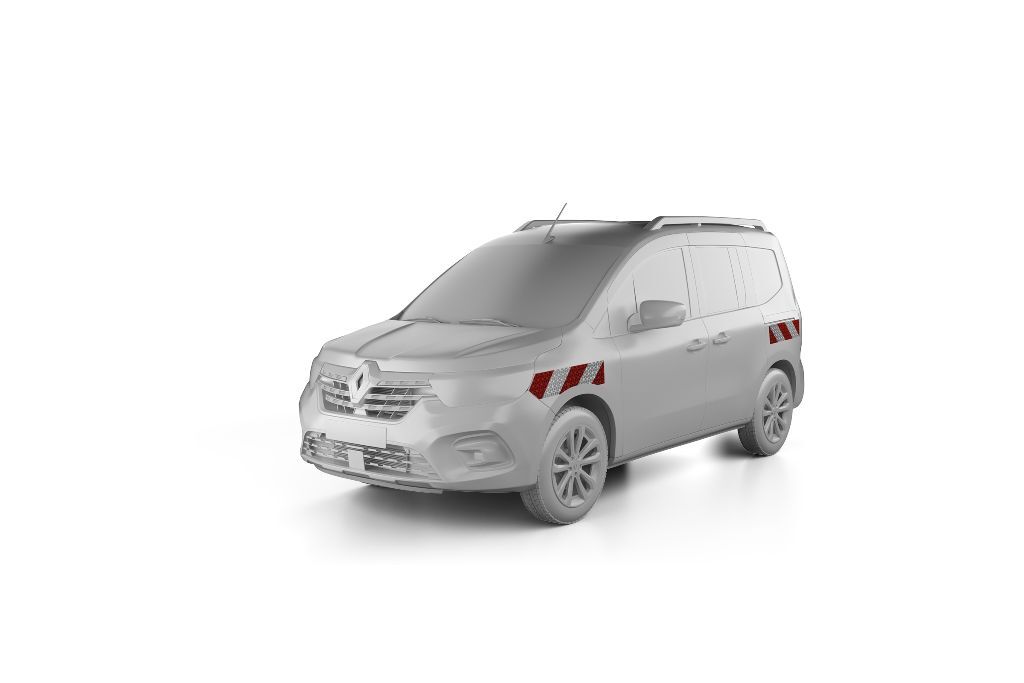 Renault Kangoo III Rapid mit Heckklappe, ausgestattet mit Seitenwarnmarkierung, Baujahr 2021