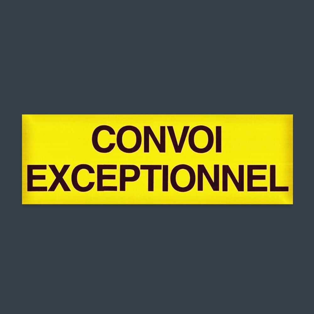 Reflektierende Warntafel "CONVOI EXCEPTIONNEL" bei Dunkelheit, RA2C-Folie