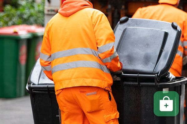 Warnschutzkleidung für Arbeiter im Öffentlichen Raum