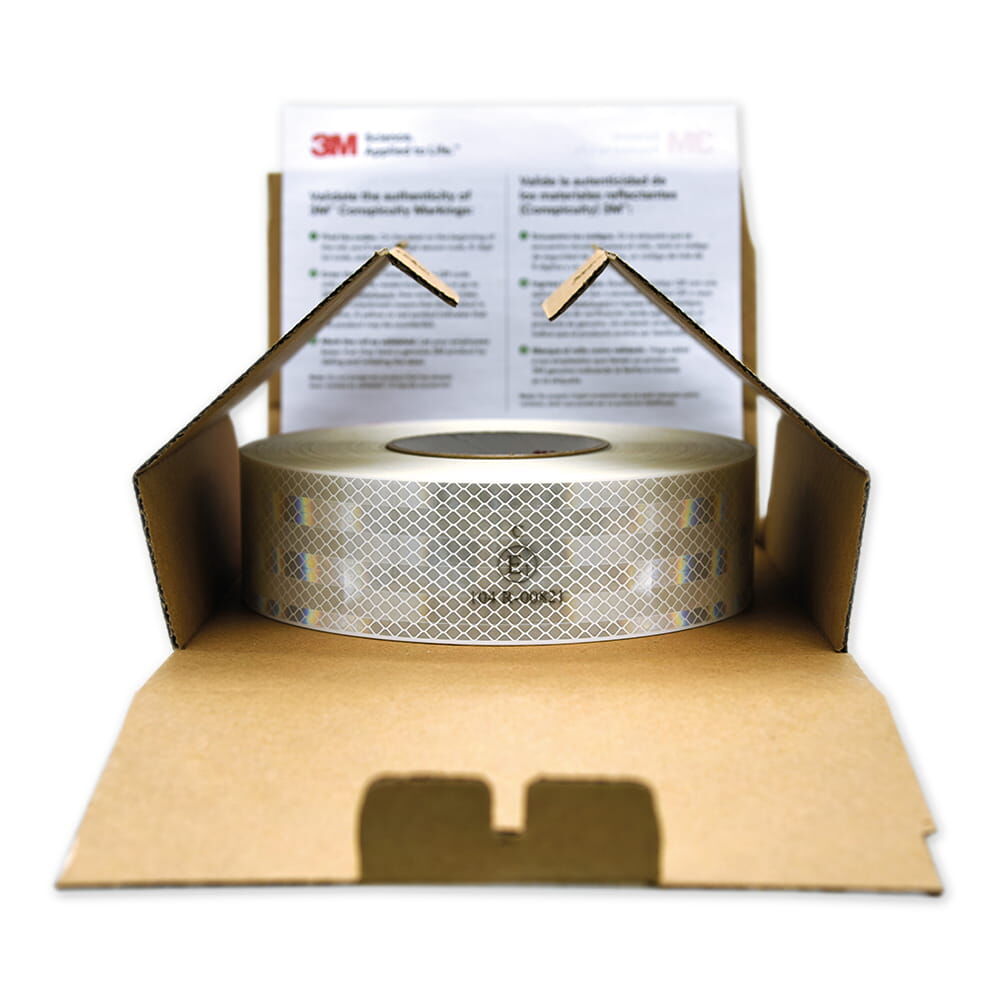 3M 983 Rolle 50 m in geöffneter Versandbox mit Produktinfos