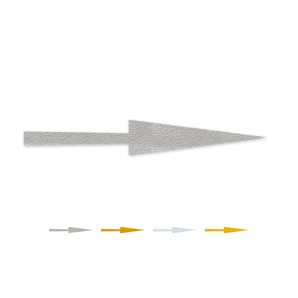 Fahrbahnmarkierung Pfeil "Geradeaus" für Fahrradwege, erhältlich in weiß und gelb