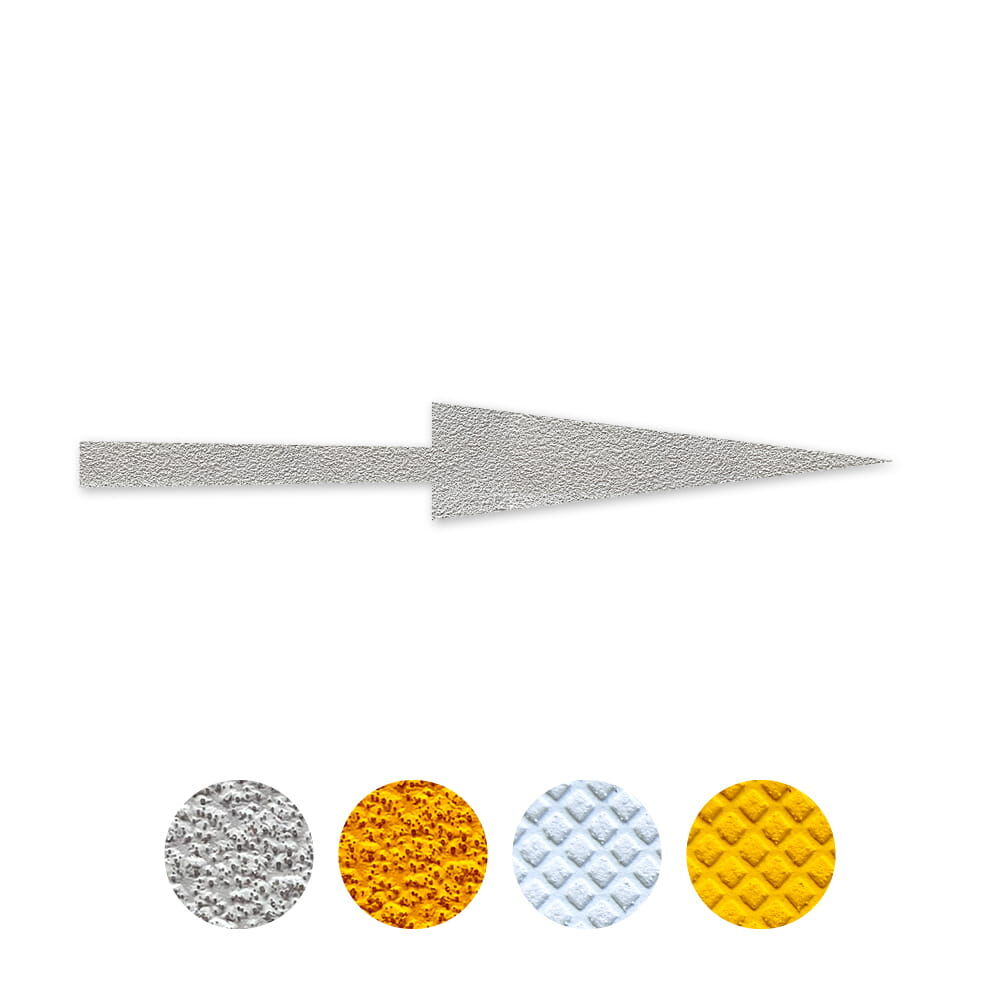 Fahrbahnmarkierung Pfeil "Geradeaus" für Fahrradwege, erhältlich in weiß und gelb