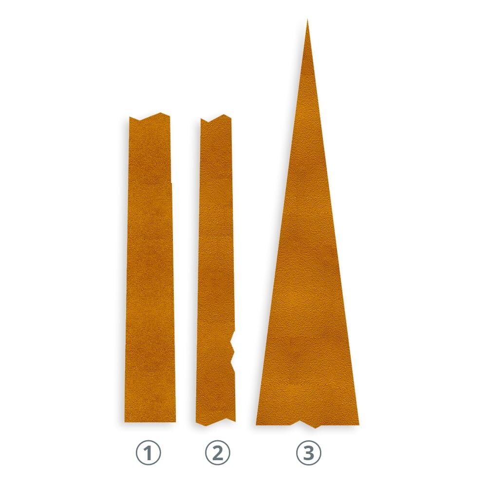 Übersicht über die einzelnen Teile des Pfeiles mit Nummerierung