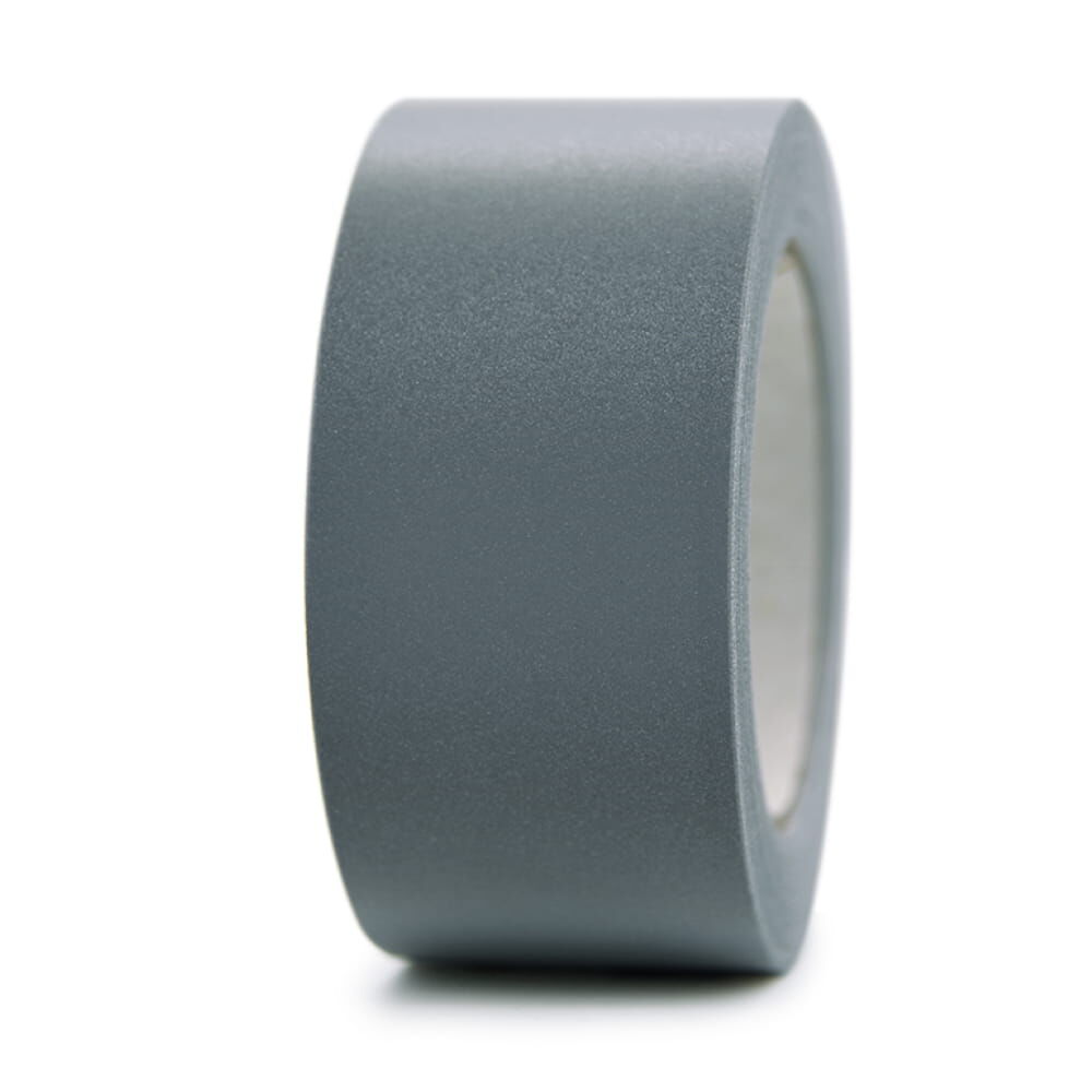 Frontale Ansicht der 25 m 3M Scotchlite 8910 Reflexgewebe-Rolle, silber. Rollenbreite 50,8 mm