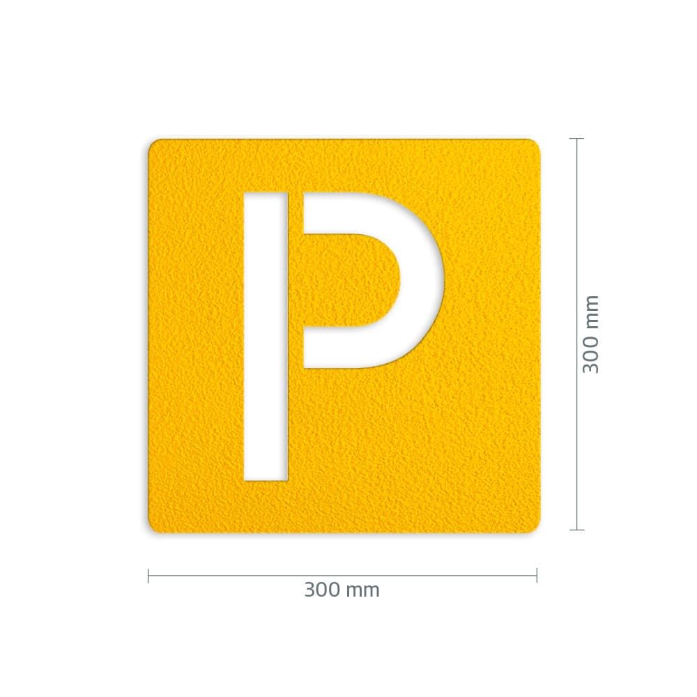 3M Stamark „P“-Markierung mit Maßangaben 300 × 300 mm, rutschhemmend