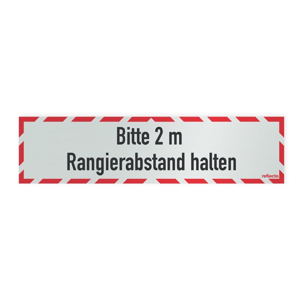 deformaze Rollstuhlfahrer Aufkleber - Bitte 2 m Rangierabstand halten - Warnaufkleber Sticker