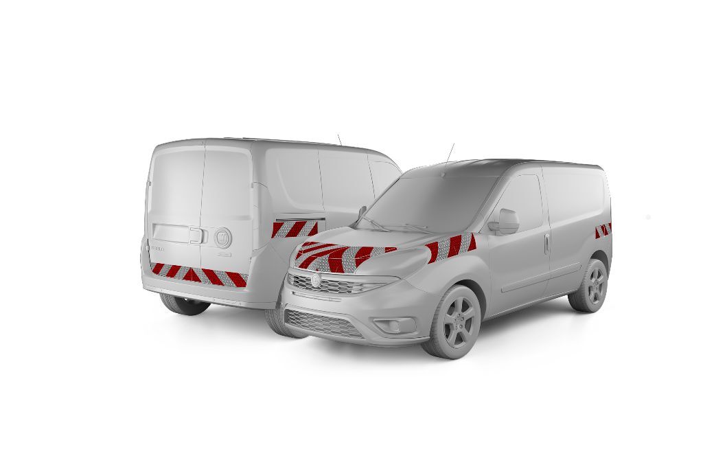 Fiat Doblo Cargo 263 mit Komplettwarnmarkierungssatz, Baujahr 2015