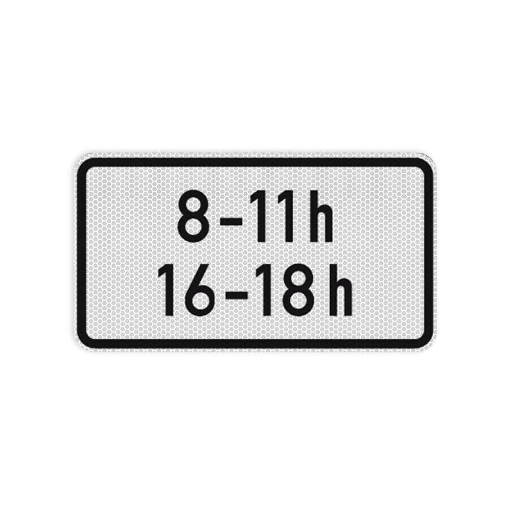 VZ 1040-31 Zeitliche Beschränkung (zweizeilig) VZ 1040-31 Zeitliche Beschränkung (zweizeilig)