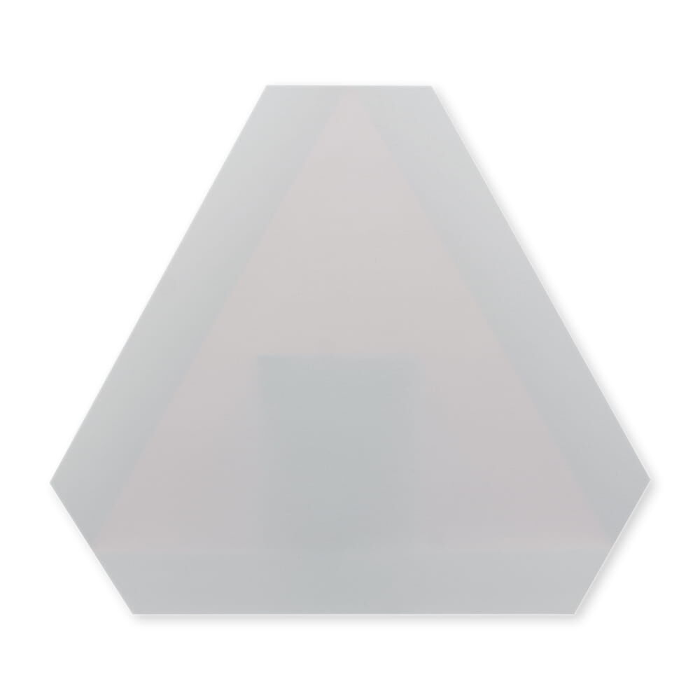 Rückseite der Warntafel mit Schutzfolie über der Klebefläche