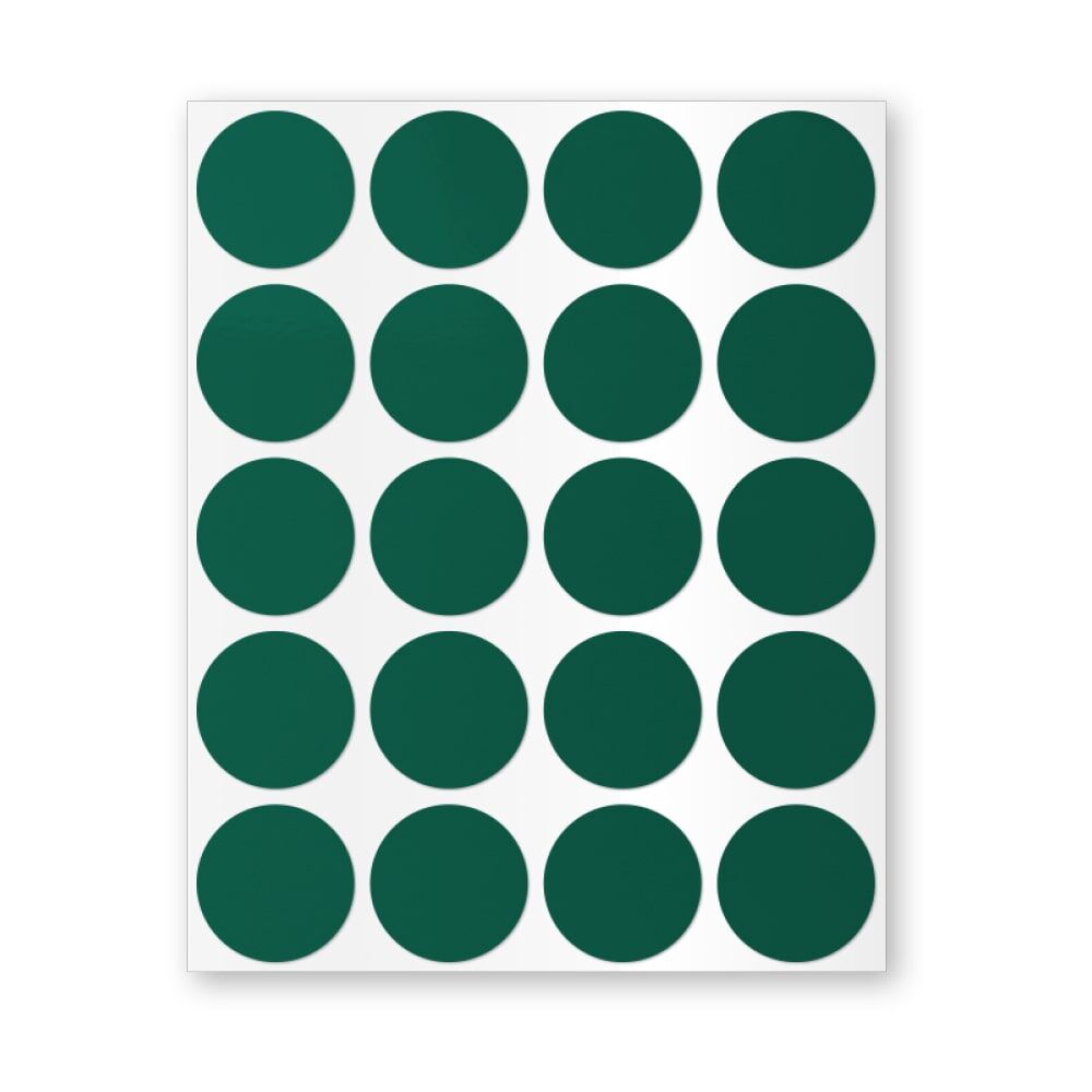 Grüne Geocaching Reflektoren auf selbstklebendem Stickerbogen