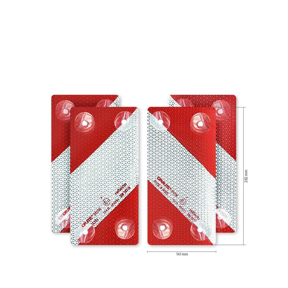 Reflecto 5921M Set, 4 retroreflektierende Markierungselemente, je 141 × 282 mm mit Saugnäpfen
