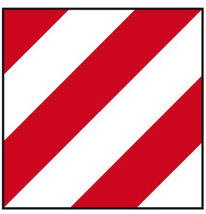 VZ 630-10 Parkwarntafel, links vorbei VZ 630-10 Parkwarntafel, links vorbei