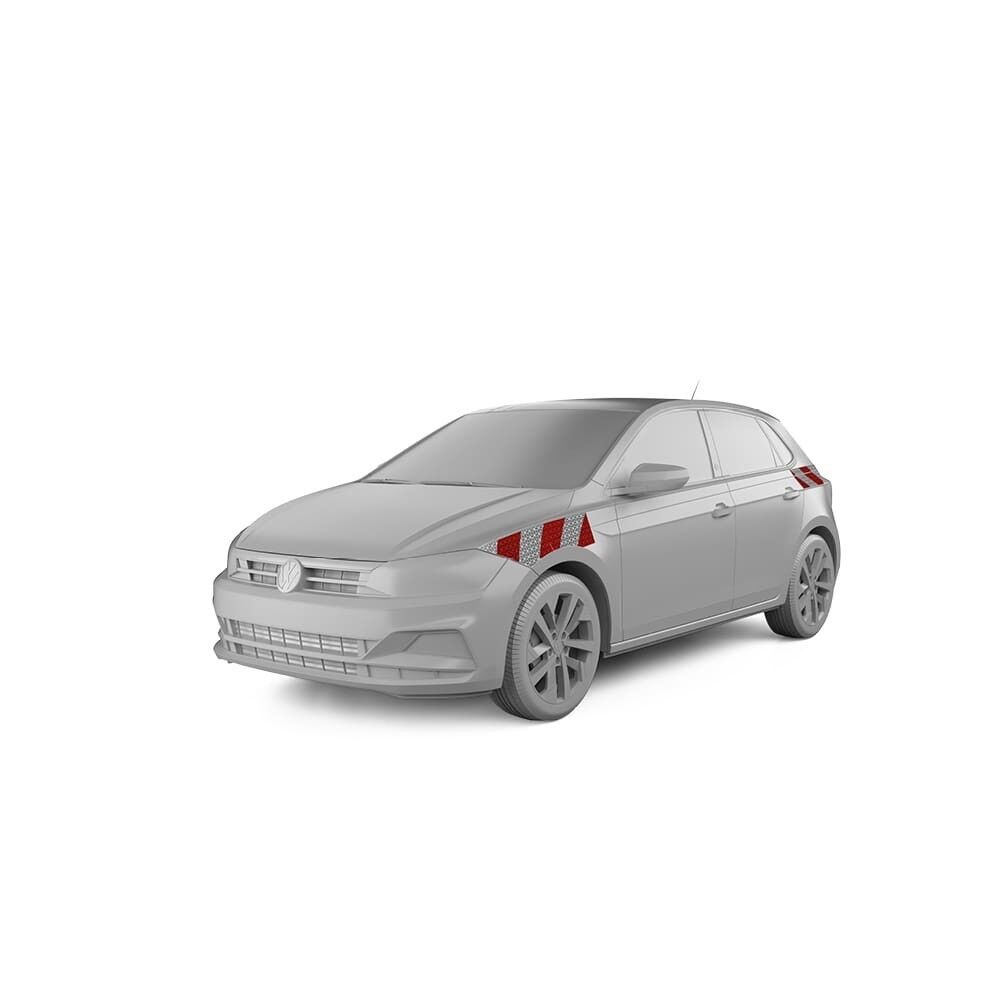 VW Polo mit Seitenwarnmarkierung, Baujahr 2017