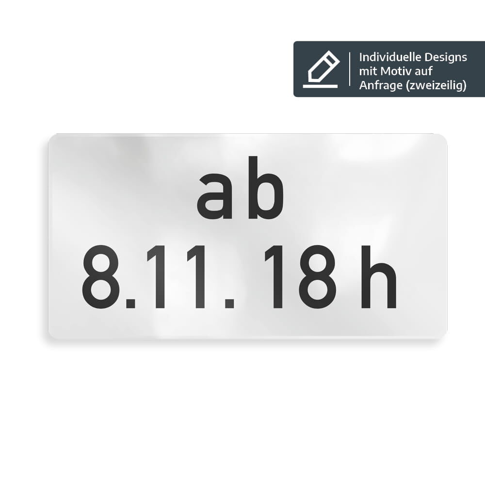 Zweizeiliges Overlay mit Beispieltext, Design auf Anfrage