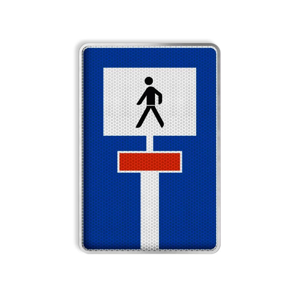 VZ 357-51 Für Fußgänger durchlässige Sackgasse VZ 357-51 Für Fußgänger durchlässige Sackgasse