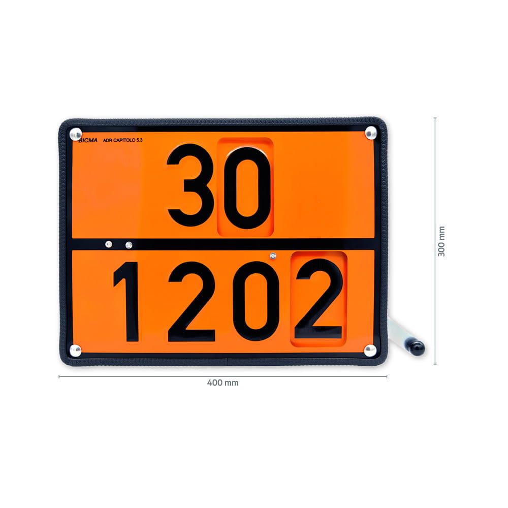 ADR-Zweistofftafel 30/1202 mit Abmessungen 400×300 mm