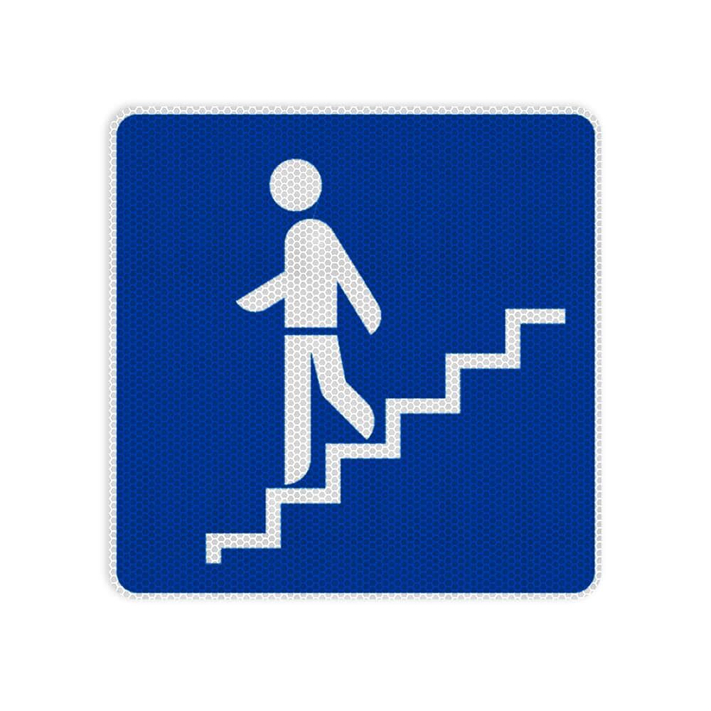 VZ 365-63 Fußgängerunterführung RA 2 600 x 600 mm 3 mm Dibond