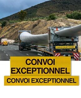 „CONVOI EXCEPTIONNEL“ Reflexbanner – Produktvarianten 1200 mm und 1900 mm