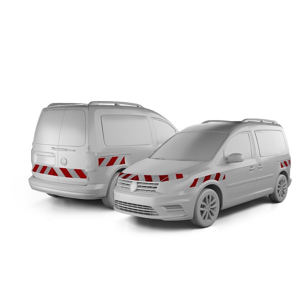 VW Caddy IV kurz Warnmarkierung ab 2015 Komplettsatz Hecktür