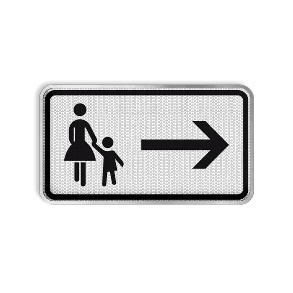 VZ 1000-22 Fußgänger Gehweg gegenüber benutzen, rechtsweisend VZ 1000-22 Fußgänger Gehweg gegenüber benutzen, rechtsweisend