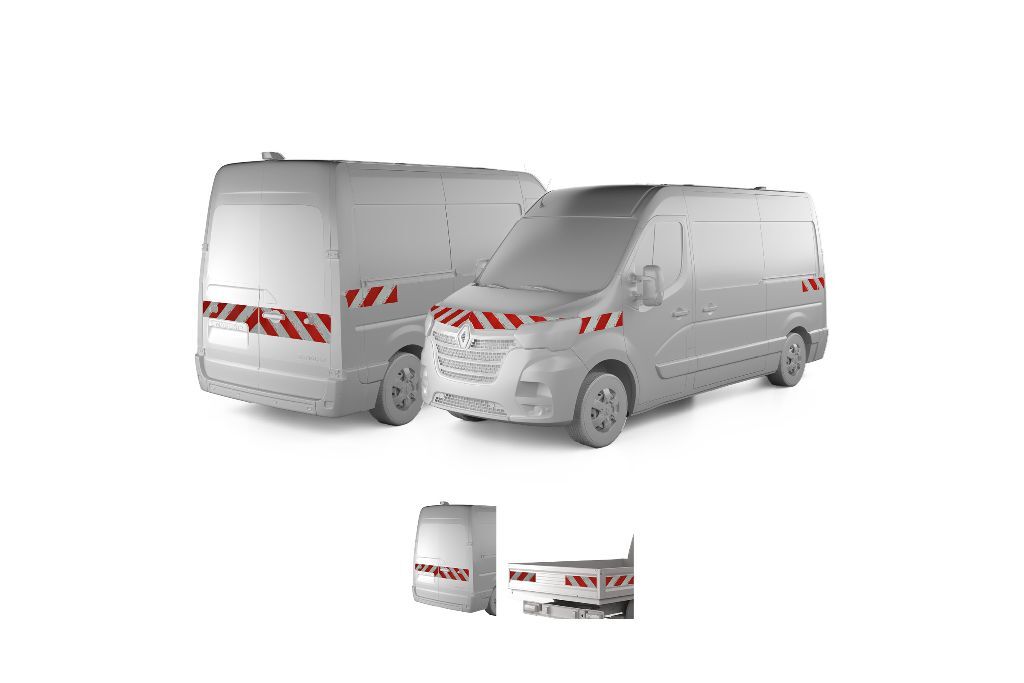 Renault Master ab 2020 mit Variantenvorschau zwischen Hecktür und Pritschenmodell