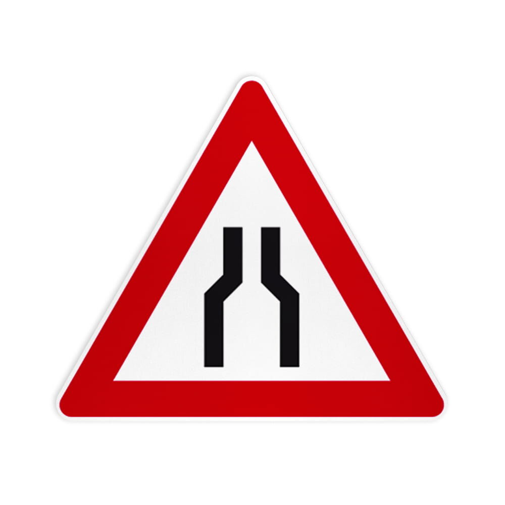 VZ 120 Verengte Fahrbahn VZ 120 Verengte Fahrbahn