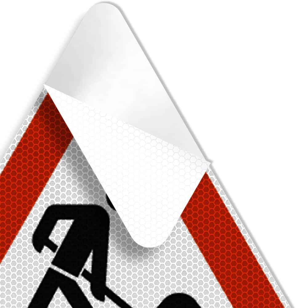 VZ 123 als selbstklebender Folienzuschnitt, Detailansicht