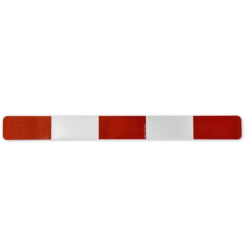 RA1-Warnmarkierung für Betonblöcke, 1000 × 100 mm, rot-weiß