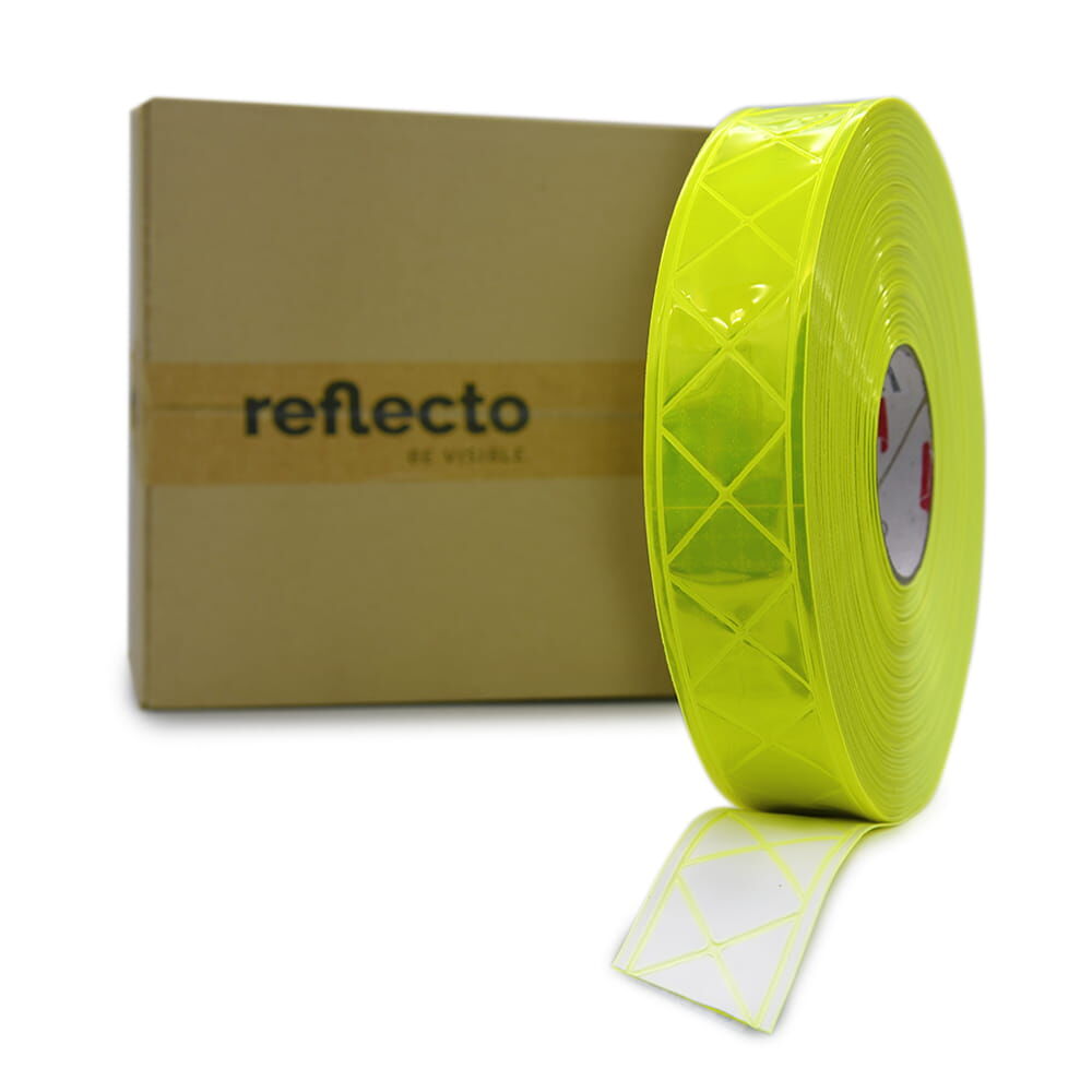 ORALITE GP-340 fluor-lime, Rolle mit abgewickeltem Band vor Verpackung