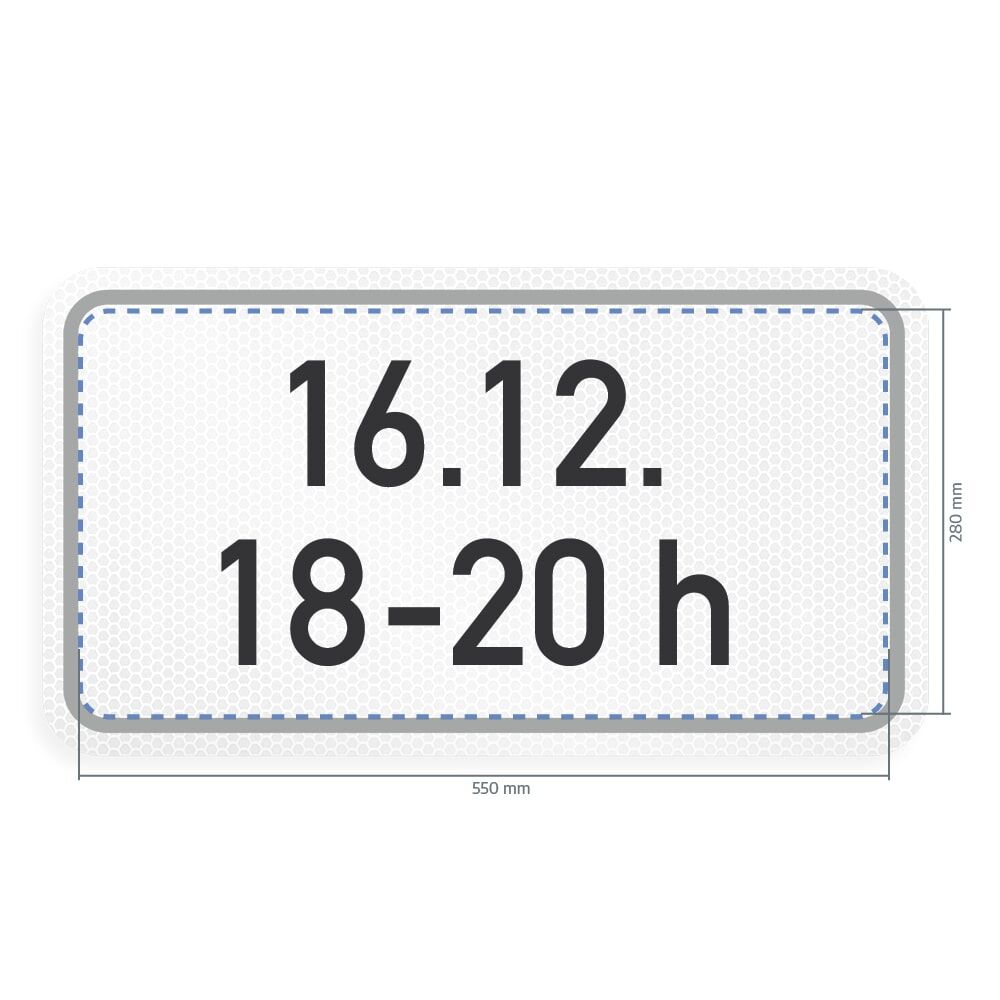 Overlay für Umzug mit Maßangaben 550 x 280 mm