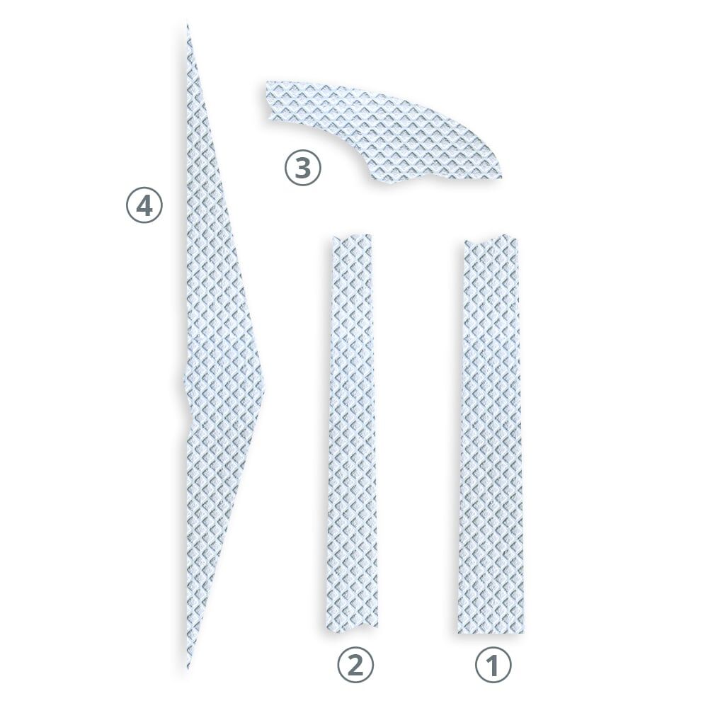 Übersicht über die einzelnen Teile des Pfeiles mit Nummerierung