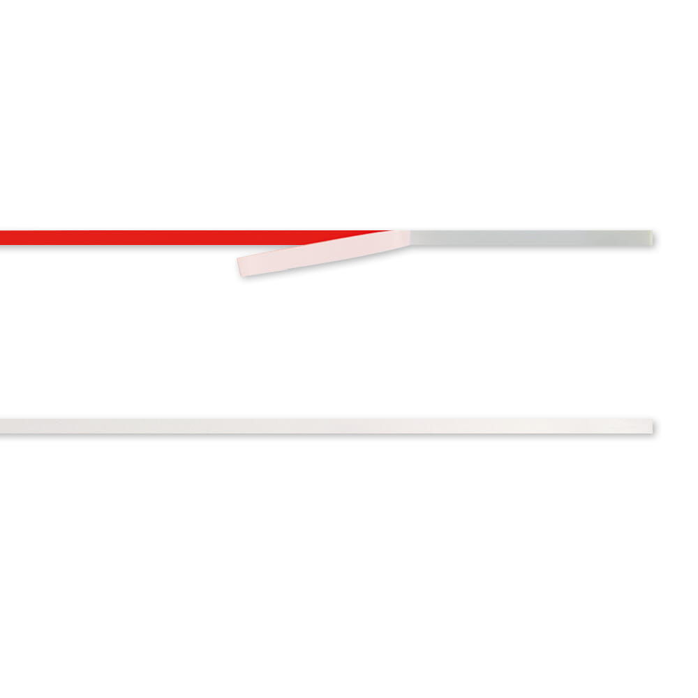 5 mm Fluorband rot, Streifen mit leicht angehobener Trägerfolie