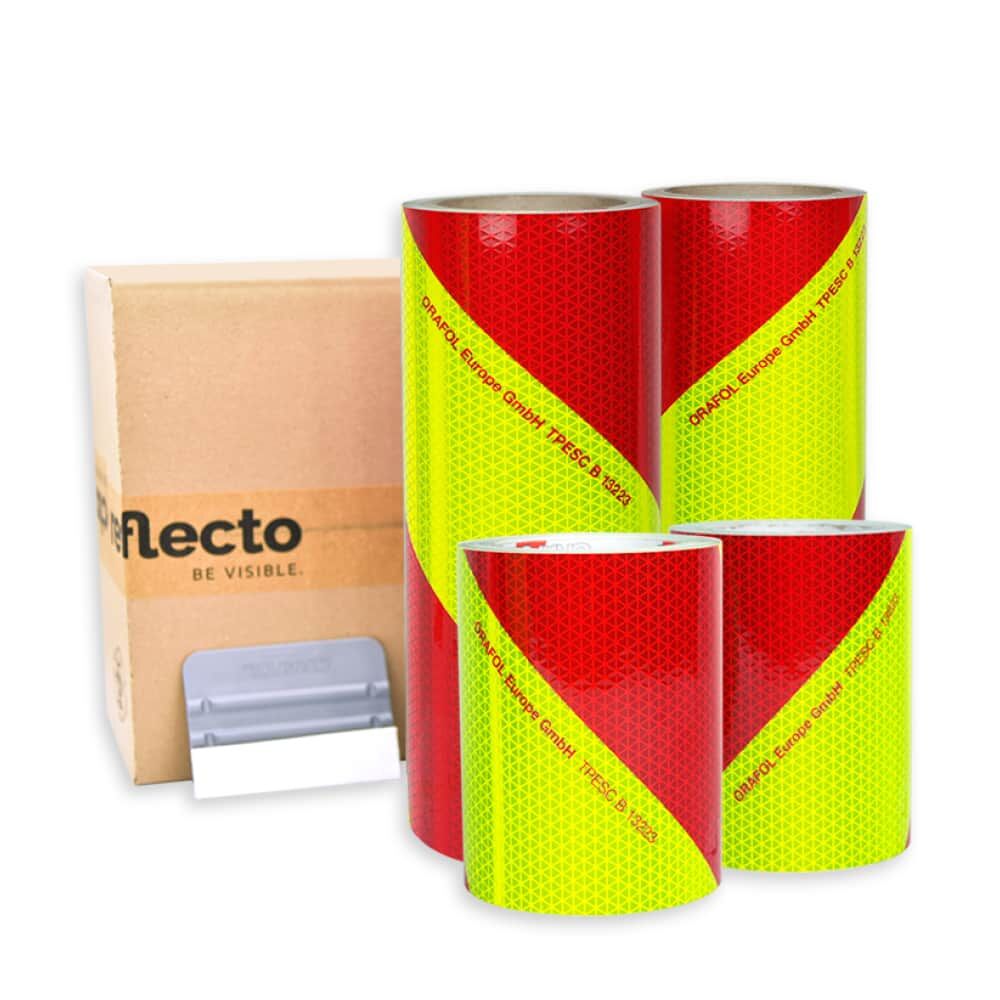 Anwendungspaket: Rollen ORALITE VC612 Warnfolie mit Rakel und Karton