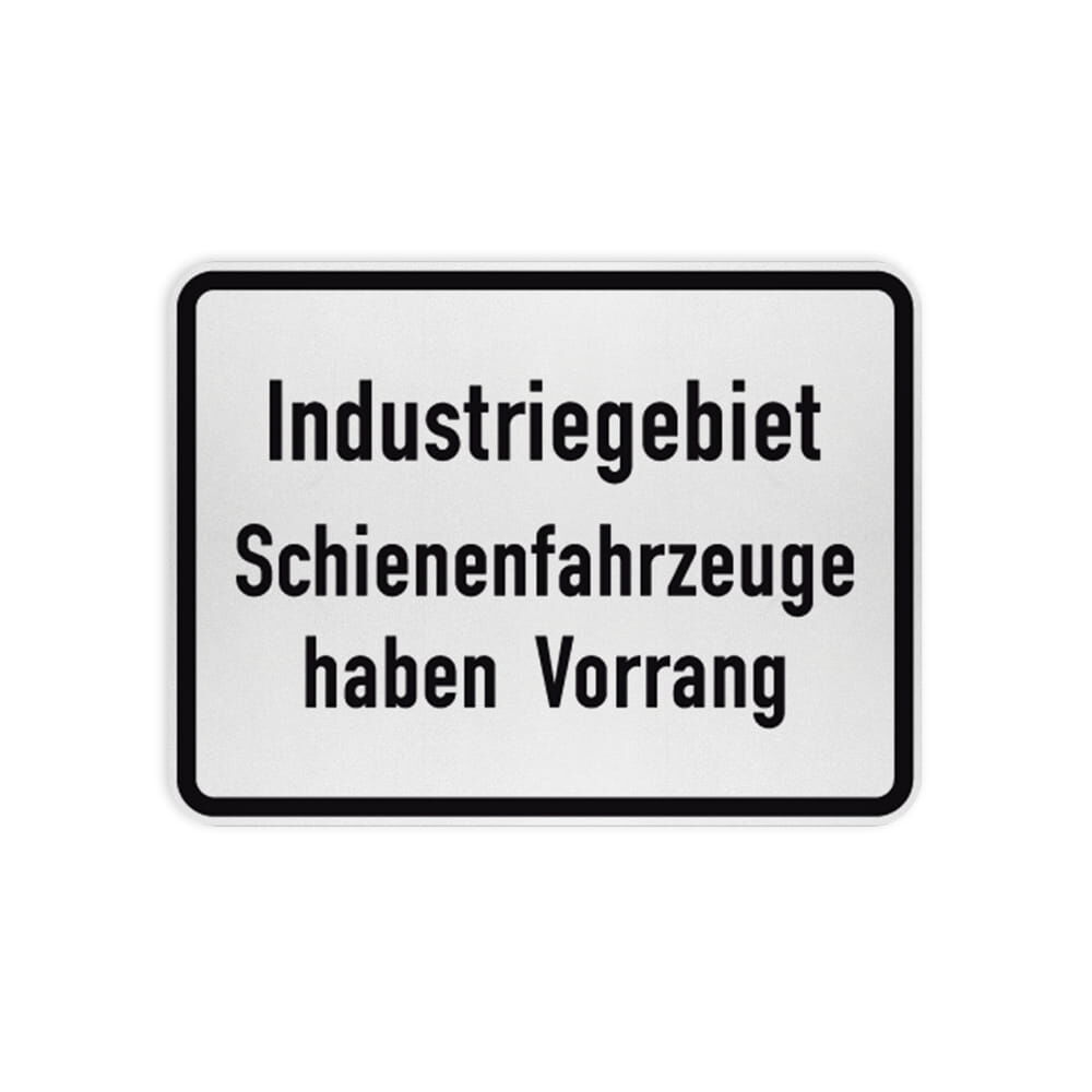 VZ 1008-32 Industriegebiet Schienenfahrzeuge haben Vorrang VZ 1008-32 Industriegebiet Schienenfahrzeuge haben Vorrang