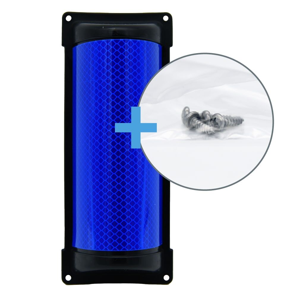 Wildwarner blau mit Schraubenset für Montage