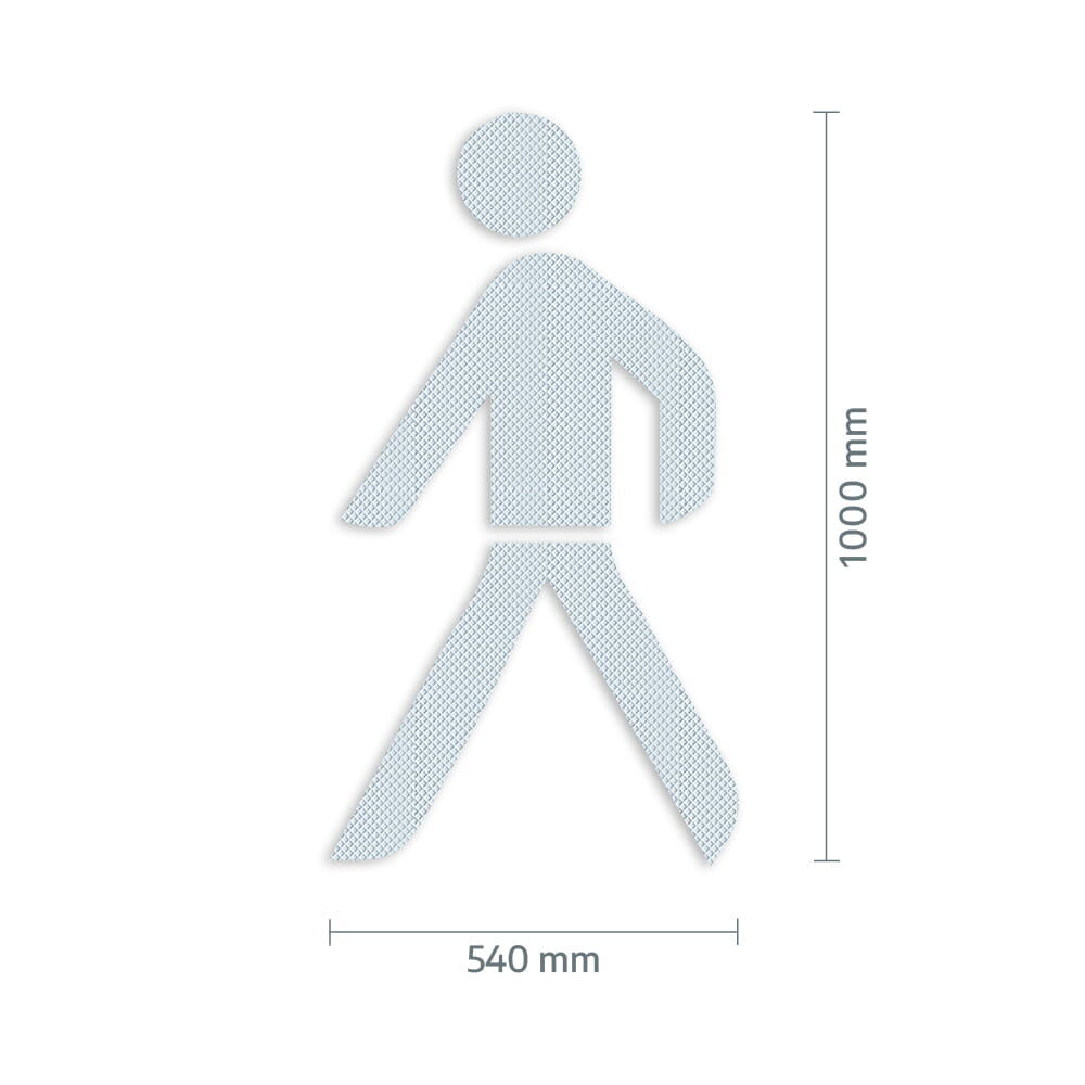 Maßgrafik des Piktogramms, Breite 540mm, Höhe 1000 mm