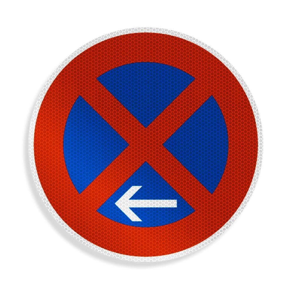Verkehrsschild 283: absolutes Halteverbot, Pfeil links