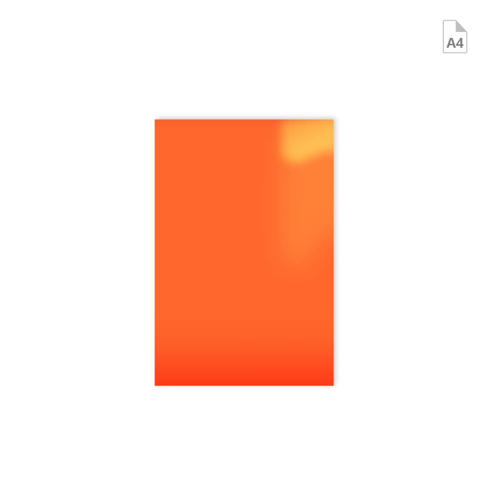 A4-Bogen ORACAL 7510 Fluorfolie, Vorderseite in Rotorange