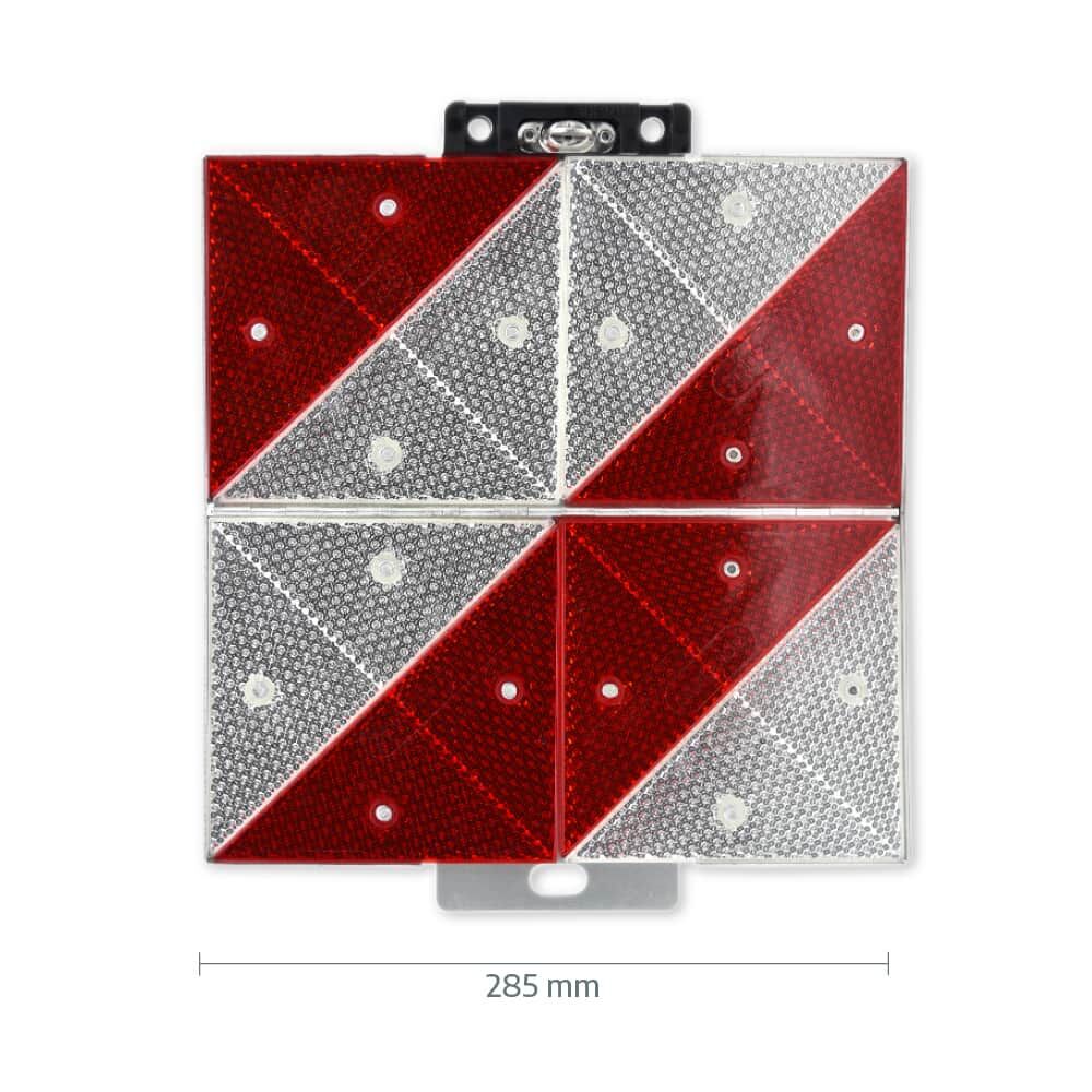 Parkwarntafel 285 mm Breite, rot/weiß, Frontansicht mit Maßangabe