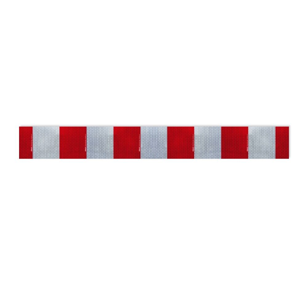 Folienzuschnitt RA2/C 5931, 250 mm hoch, rot-weiß Blockmuster