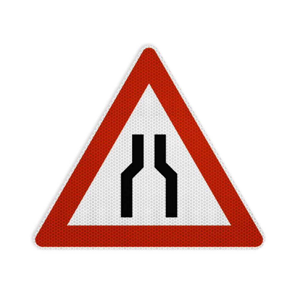 VZ 120 Verengte Fahrbahn RA 2 SL 630 mm 2 mm Alu