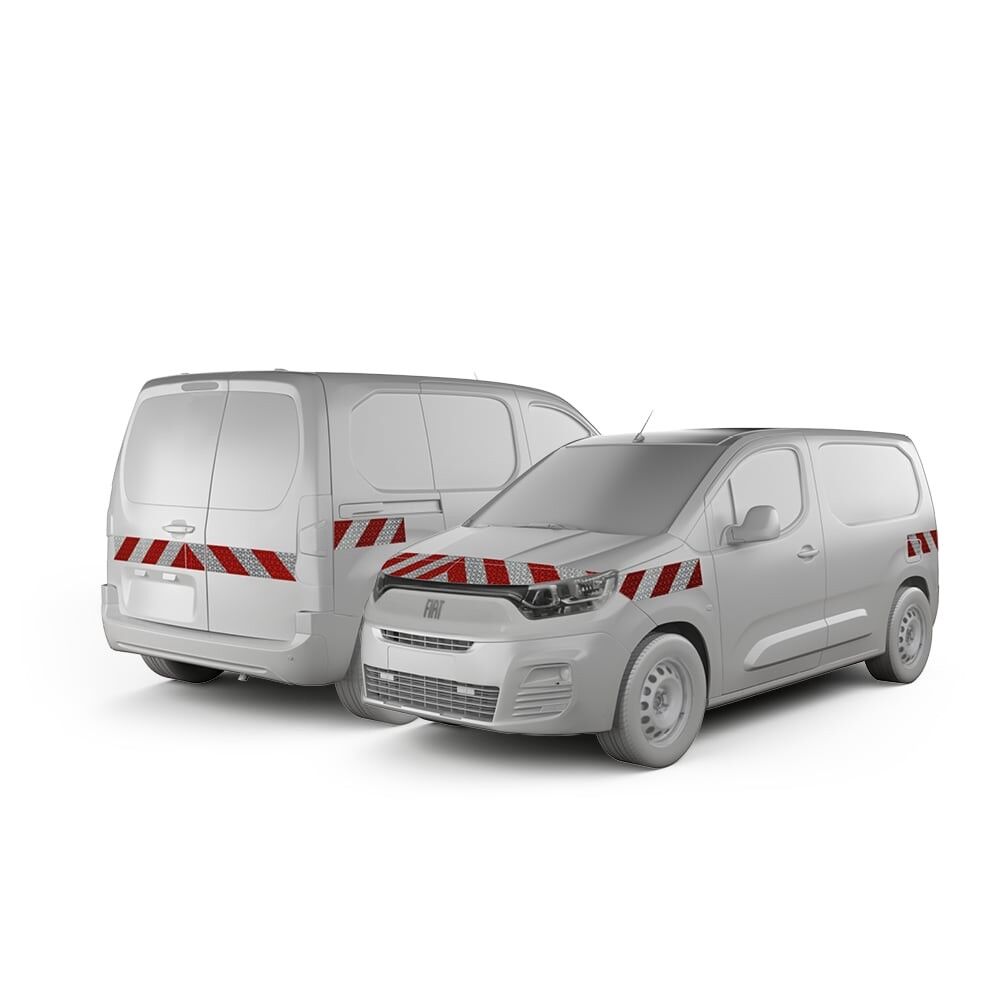 Fiat Doblo L1 mit Komplettwarnmarkierungssatz, Baujahr 2022