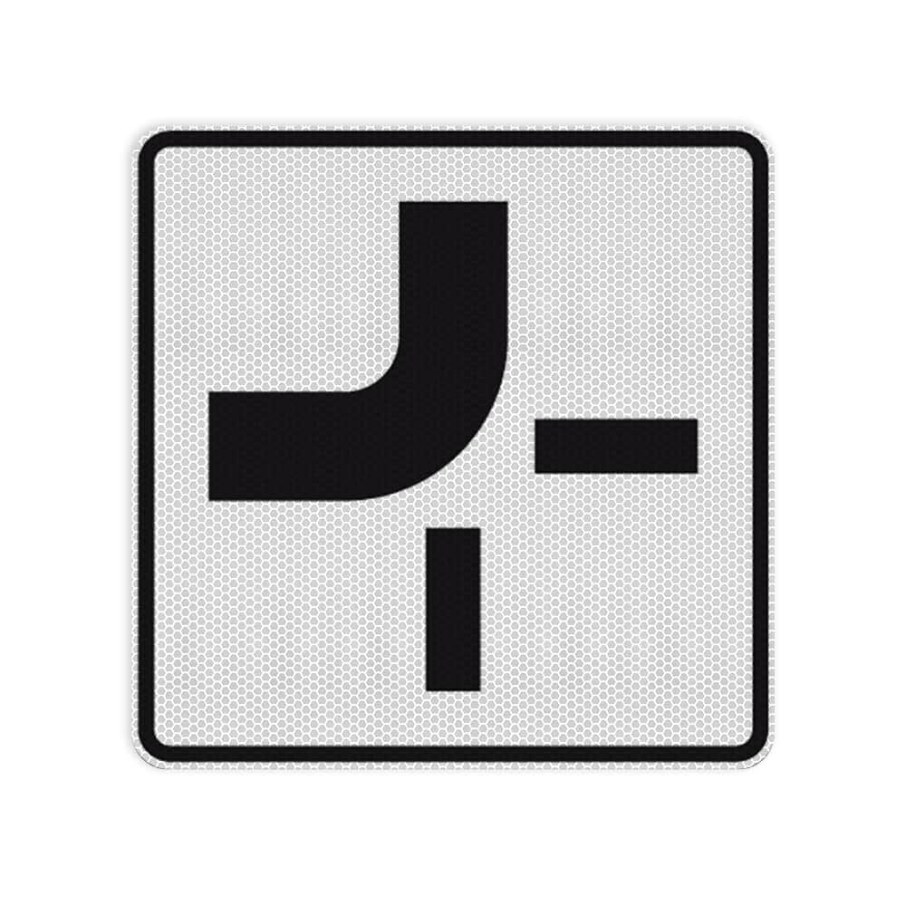 VZ 1002-11 Verlauf der Vorfahrtstraße RA 2 420 x 420 mm 3 mm Dibond