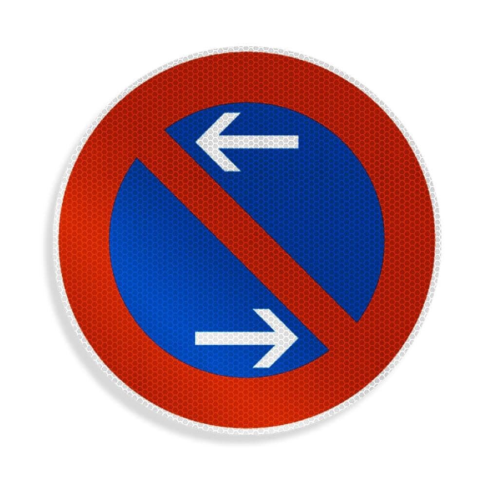 VZ 286-30 Eingeschränktes Haltverbot, Mitte, Aufstellung rechts RA 2 Ø 600 mm Aufkleber