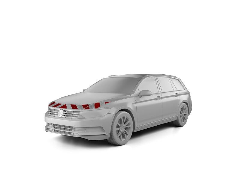 VW Passat Variant B8 mit Frontwarnmarkierung, Baujahr 2014