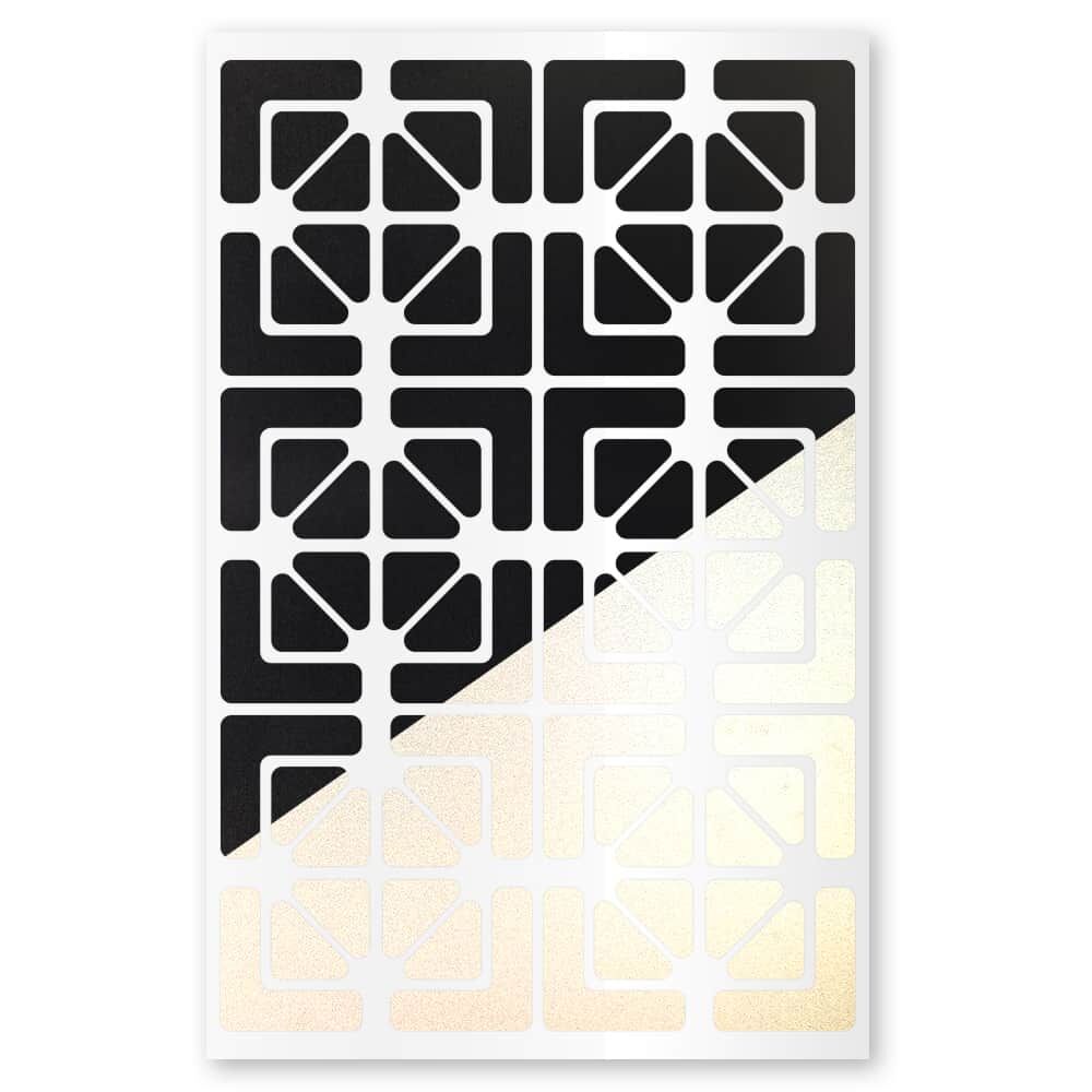 Reflexsticker Light Winkel in Schwarz auf Stickerbogen