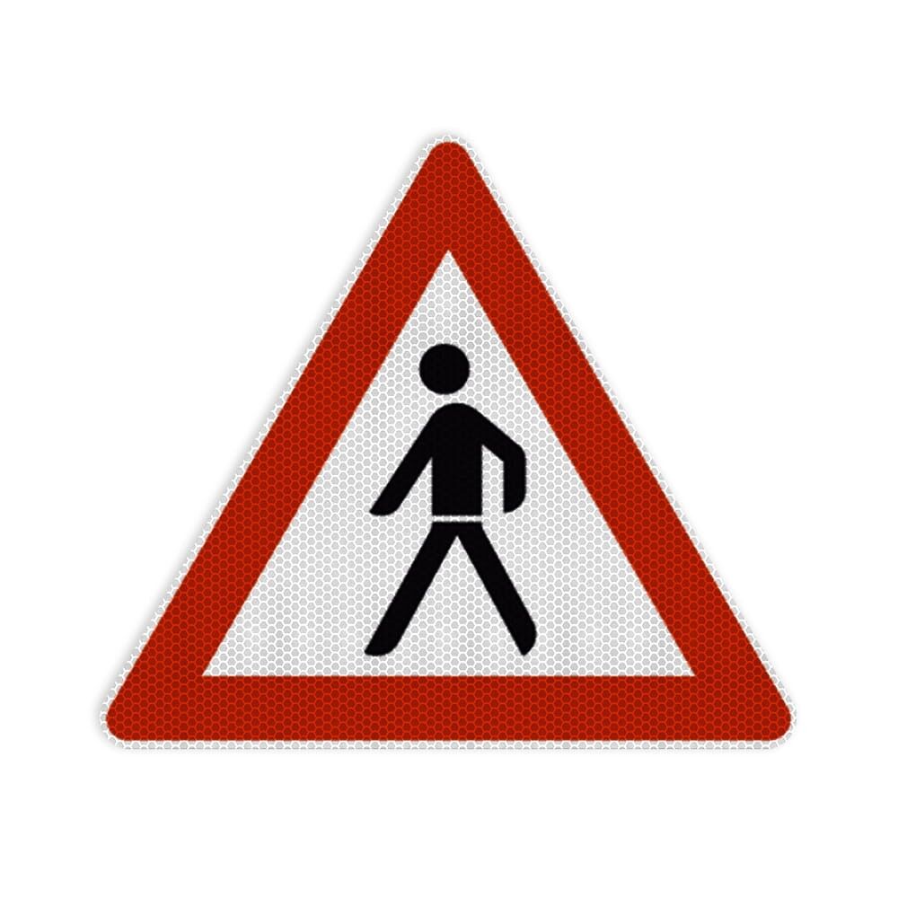 VZ 133-10 Fußgänger, Aufstellung rechts RA 2 SL 630 mm 3 mm Alu